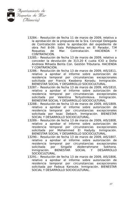 ACTA Nº 38/08 - Ayuntamiento de Roquetas de Mar