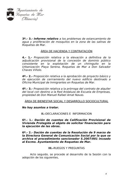 ACTA Nº 38/08 - Ayuntamiento de Roquetas de Mar