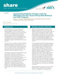 Implementing Eligibility Changes under the Affordable ... - Shadac