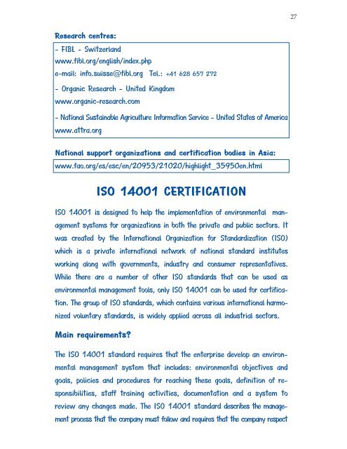 Information on voluntary Certification - Foodcert India