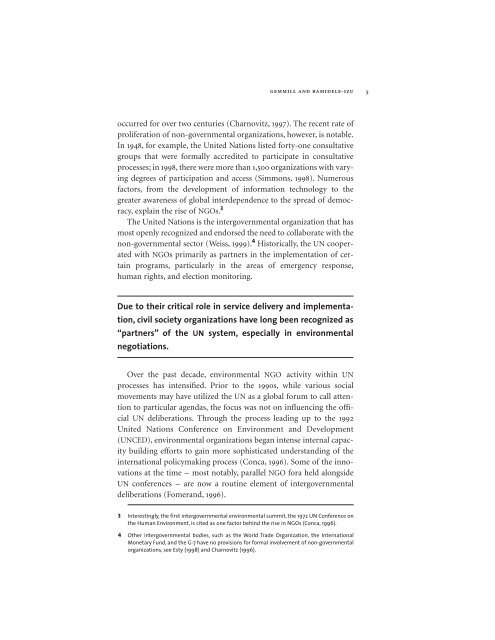 The Role of NGOs and Civil Society in Global ... - Yale University