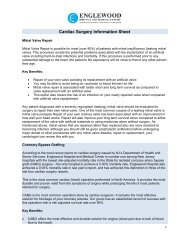 Cardiac Surgery Information Sheet - Englewood Hospital and ...