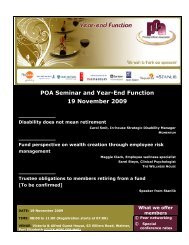 POA Seminar and Year-End Function 19 November 2009 - Principal ...