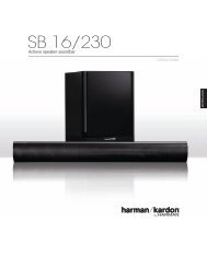 Owners Manual - SB 16 (Dutch) - Harman Kardon