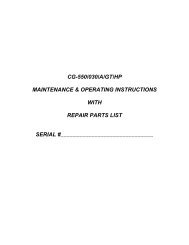 cg-550/030/a/gt/hp maintenance & operating instructions - Field ...