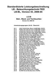 Beleuchtungstechnik FEEI LB-BL, Version 03, 2006-04