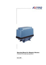 Operating Manual for Magnetic Vibrators - AViTEQ Vibrationstechnik ...