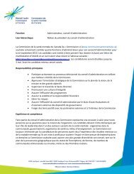 Fonction Administrateur, conseil d'administration Lien hiÃ©rarchique ...