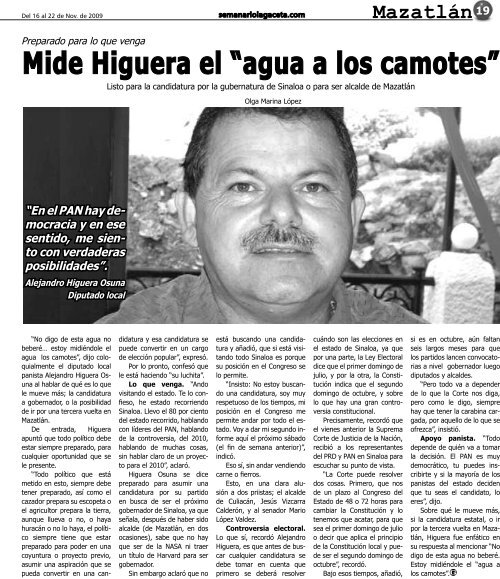 EL CARRIZO, “VALLE DE LA MUERTE” - SEMANARIO LA GACETA