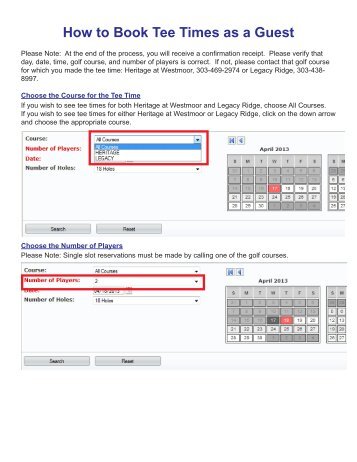 How to book a tee time as a guest