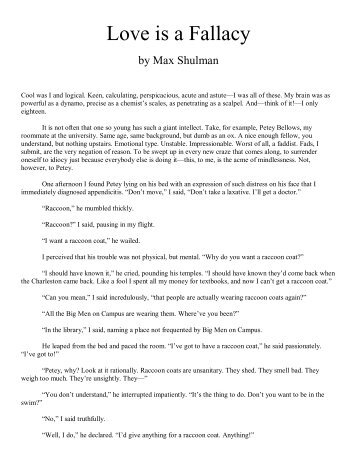 Outline of love is a fallacy image