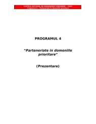 PROGRAMUL 4 âParteneriate in domeniile prioritareâ (Prezentare)
