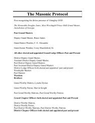 The Masonic Protocol - Prince Hall Grand Lodge of Georgia