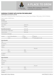 Application for Enrolment - Firbank Grammar School