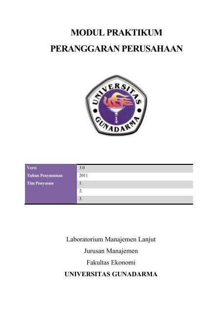 modul praktikum peranggaran perusahaan - iLab - Universitas ...