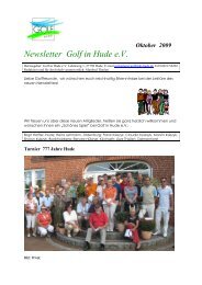 etikette - Golf in Hude e.V.