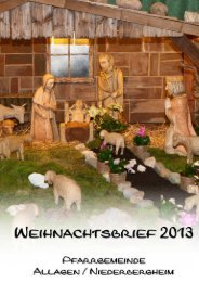 Weihnachtsbrief der Kirchengemeinde Allagen/Niederbergheim
