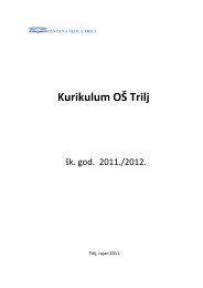 Kurikulum OÅ  Split 3 - Osnovna Å¡kola Trilj