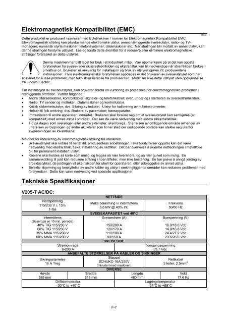 invertec v205-t ac/dc & v305-t ac/dc - Lincoln Electric - documentations