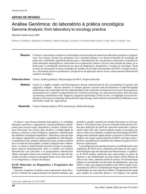 Genome Analysis: from laboratory to oncology practice