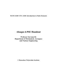 Abaqus 6.9SE Handout - Baustatik-Info-Server