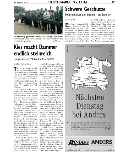 stoppelmarkt in vechta - Vechtaer Stoppelmarktszeitung