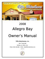 Allegro Bay Owner's Manual - Tiffin Motorhomes