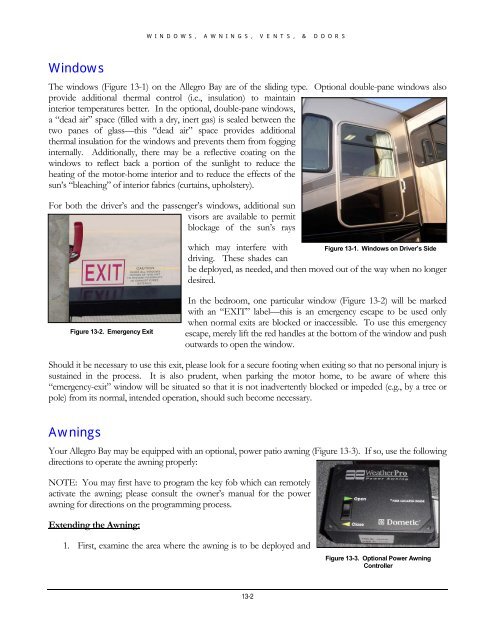 Allegro Bay Owner's Manual - Tiffin Motorhomes