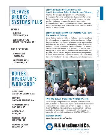 cleaver brooks systems plus boiler operator's workshop