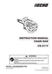 CS-271T Operator's Manual - Echo Inc.