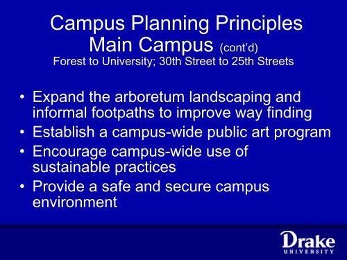 2010 Campus Master Plan Update - Drake University