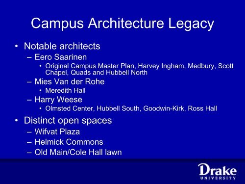 2010 Campus Master Plan Update - Drake University