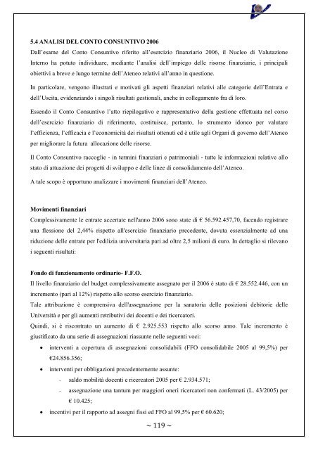 Rapporto Nucleo di Valutazione 2006-2007 - UniversitÃ  degli Studi ...