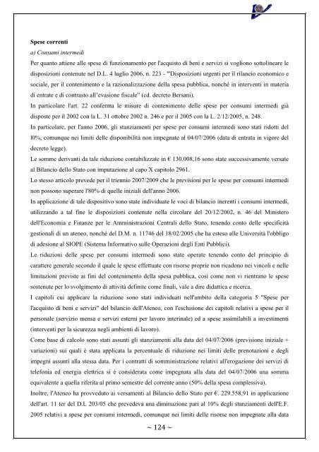 Rapporto Nucleo di Valutazione 2006-2007 - UniversitÃ  degli Studi ...