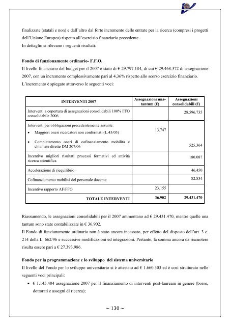 Rapporto Nucleo di Valutazione 2006-2007 - UniversitÃ  degli Studi ...