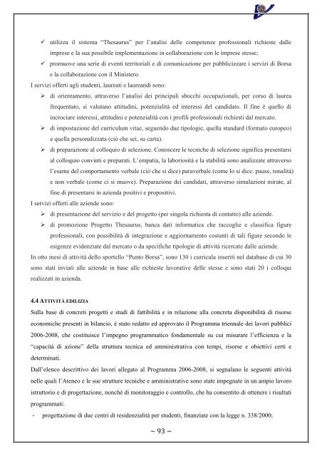 Rapporto Nucleo di Valutazione 2006-2007 - UniversitÃ  degli Studi ...