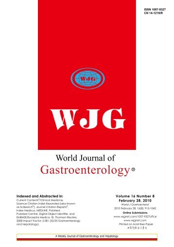 gy Gastroenterology - World Journal of Gastroenterology