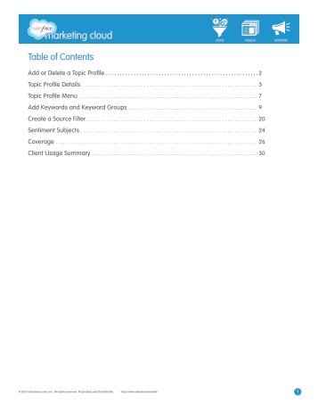 table of Contents - Salesforce.com