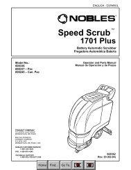 Nobles 1701 Plus Scrubber operator-parts manual - AbeJan Online ...