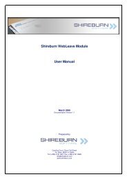 Shireburn WebLeave User Manual.pdf - Shireburn Software Ltd