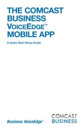 Mobile App Reference Guide - Comcast Business