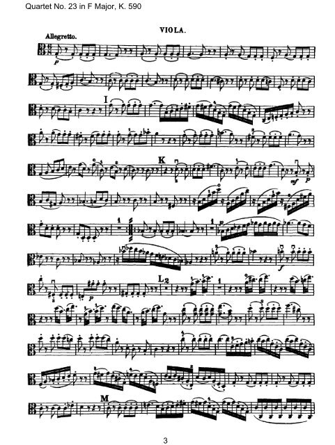 Quartet No. 23 in F Major, K. 590