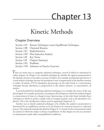 Chapter 13: Kinetic Methods - DePauw University