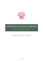 EUROPEAN SANGHA WEEKEND - Kwan Um School of Zen Europe