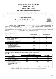 Transcript Format - Maharashtra University of Health Sciences