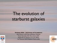 Evolution of starburst galaxies - University of St Andrews