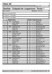 Startliste - Clubpokal der Jungsenioren - Runde - Jungsenioren ...