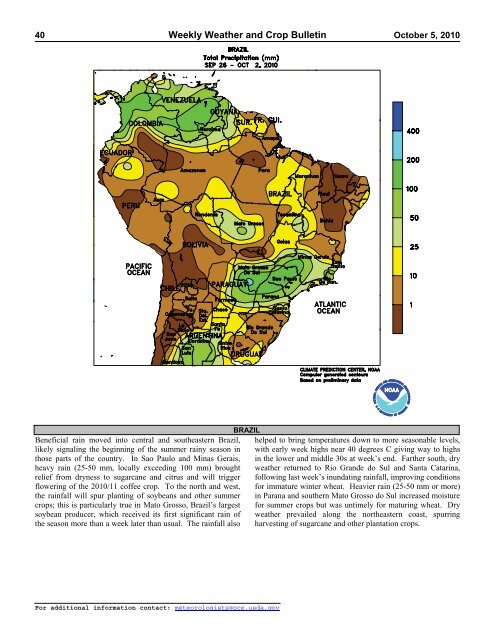 weekly weather and crop bulletin - The World AgroMeteorological ...