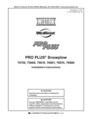 II PRO PLUS Snowplow #74750/75600/75610/76901/76974/76980