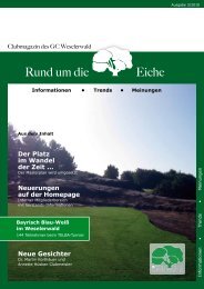 GCWW: Interner Mitgliederbereich - Golfclub Weselerwald eV